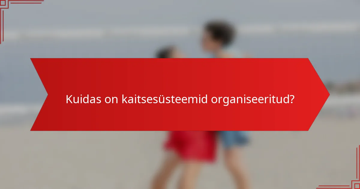 Kuidas on kaitsesüsteemid organiseeritud?